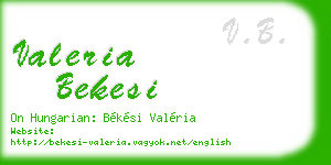 valeria bekesi business card