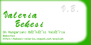 valeria bekesi business card